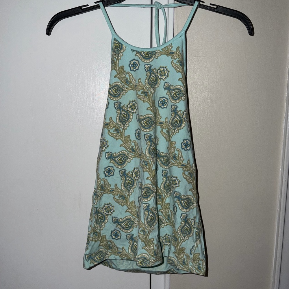 GAP Aqua Paisley Halter Top